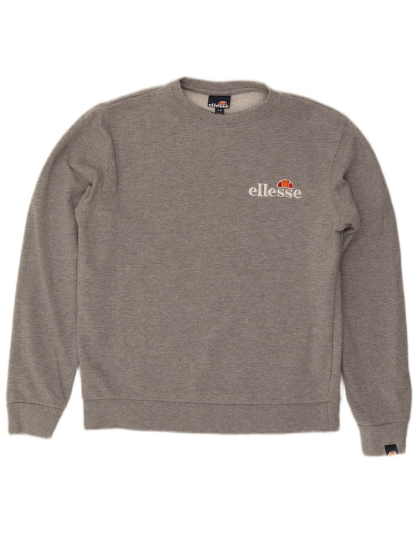 Ellesse moletom feminino grande com estampa gráfica UK 10 pequeno cinza manchado