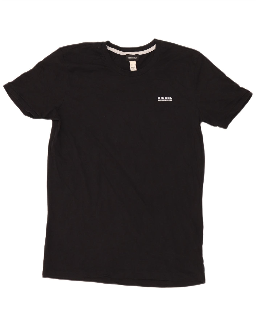 Camiseta masculina Diesel Top grande de algodão preto