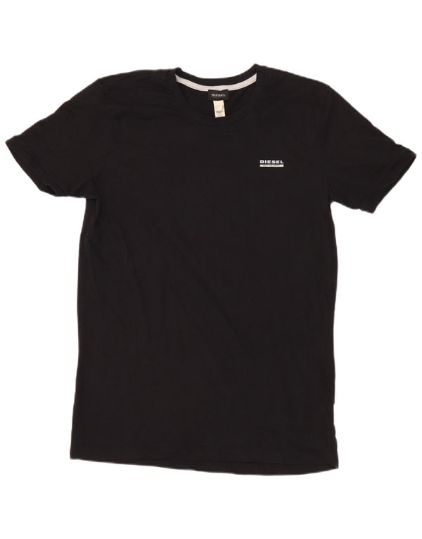 Camiseta masculina Diesel Top grande de algodão preto