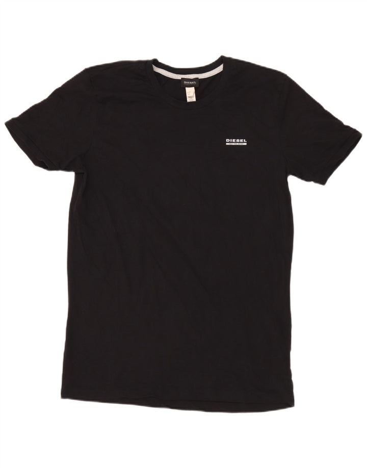 Camiseta masculina Diesel Top grande de algodão preto