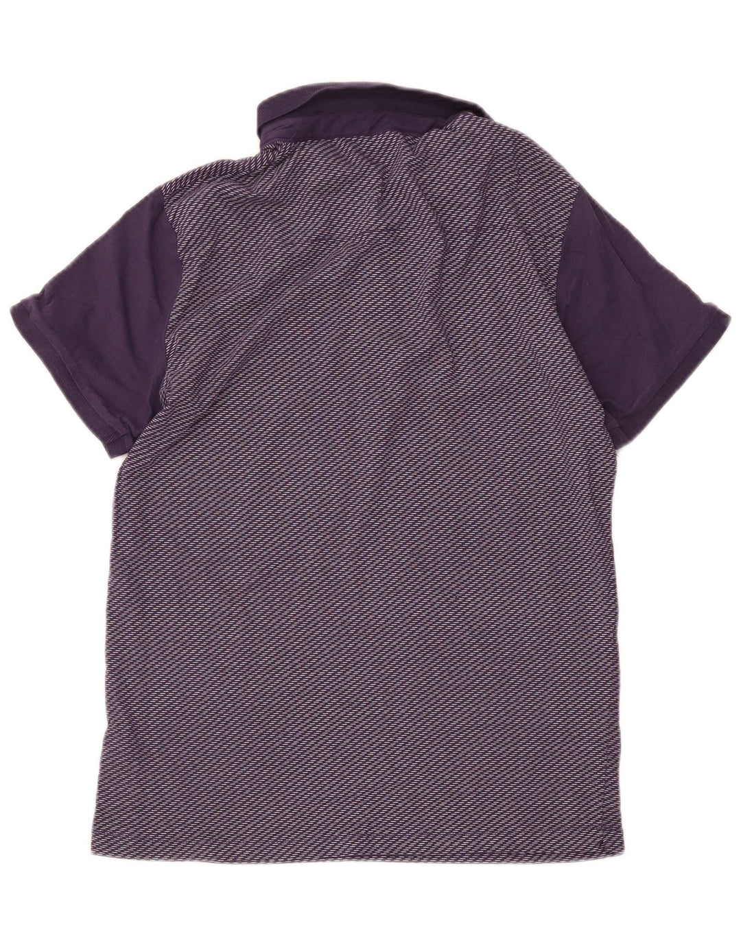 Camisa polo masculina French Connection grande algodão listrado roxo