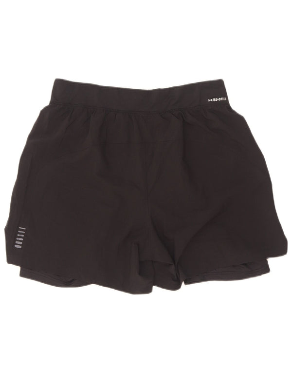 Shorts esportivos femininos Under Armour UK 14 grande poliéster preto