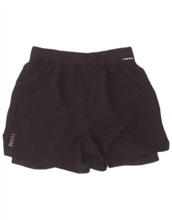 Shorts esportivos femininos Under Armour UK 14 grande poliéster preto