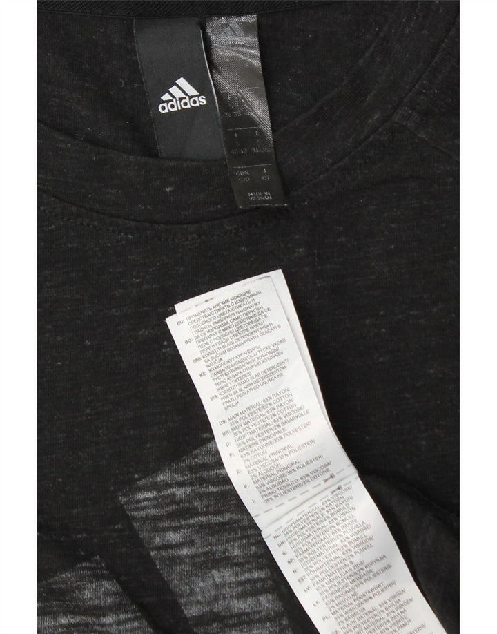 Adidas Mens Graphic Vest Top Pequeno Preto Flecked Rayon