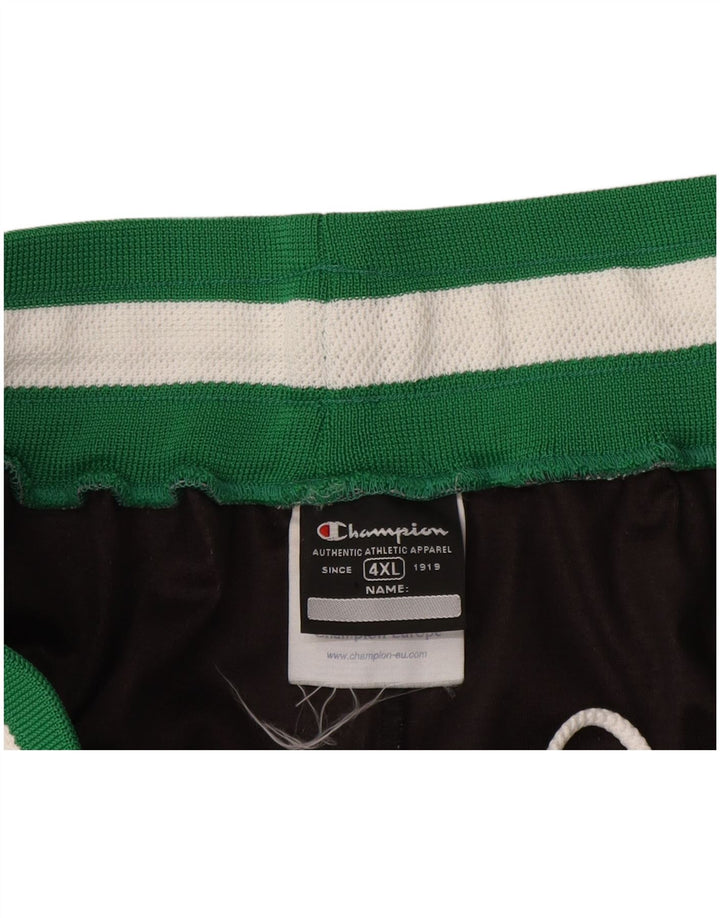 Shorts esportivos masculinos Champion 4XL poliéster colorblock preto
