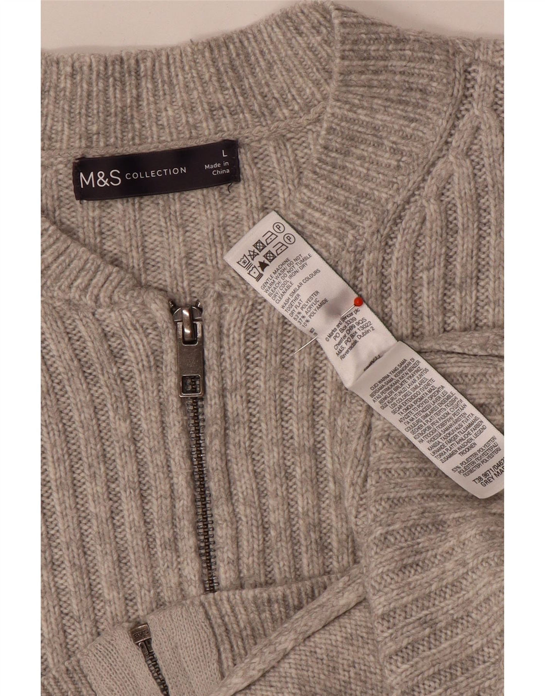 Suéter cardigã feminino oversized Marks & Spencer Reino Unido 16 grande cinza