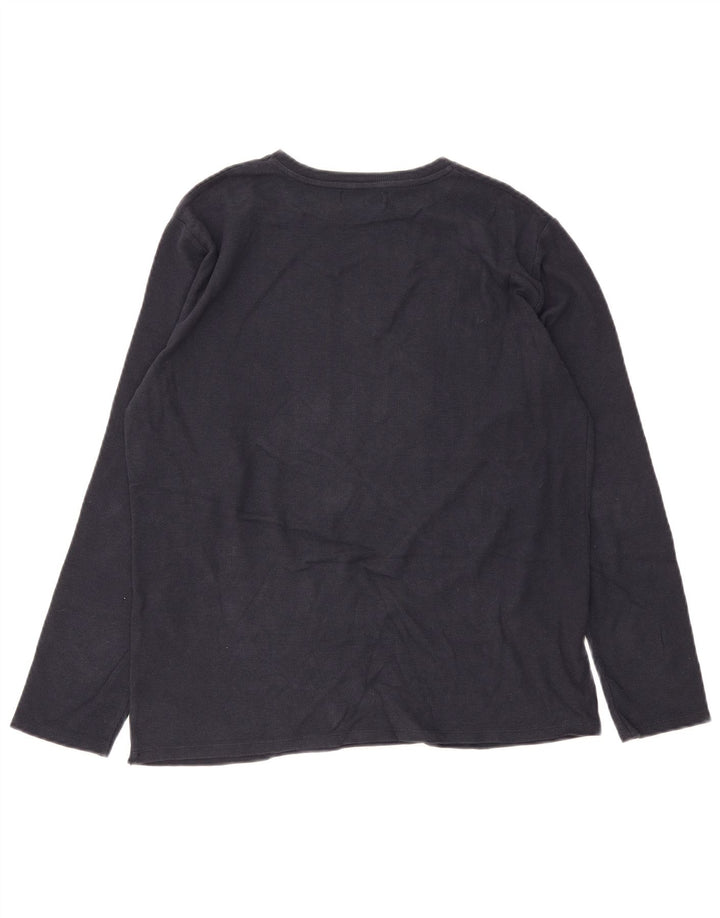 Zara Boys Graphic Top manga comprida 13-14 anos azul marinho