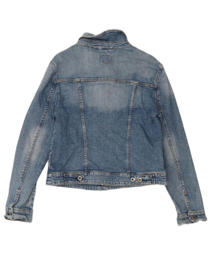 Jaqueta jeans feminina ESPRIT UK 20 2XL algodão azul