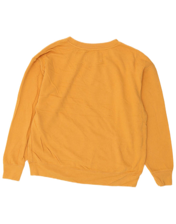 Calvin Klein Jeans feminino oversized moletom jumper Reino Unido 10 pequeno amarelo