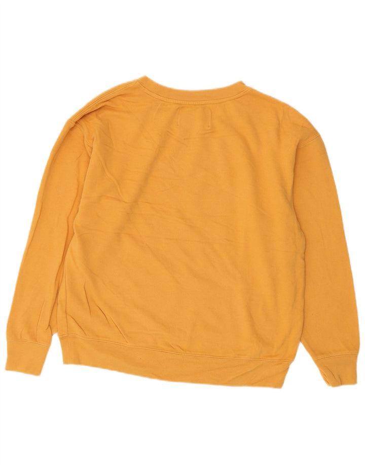 Calvin Klein Jeans feminino oversized moletom jumper Reino Unido 10 pequeno amarelo