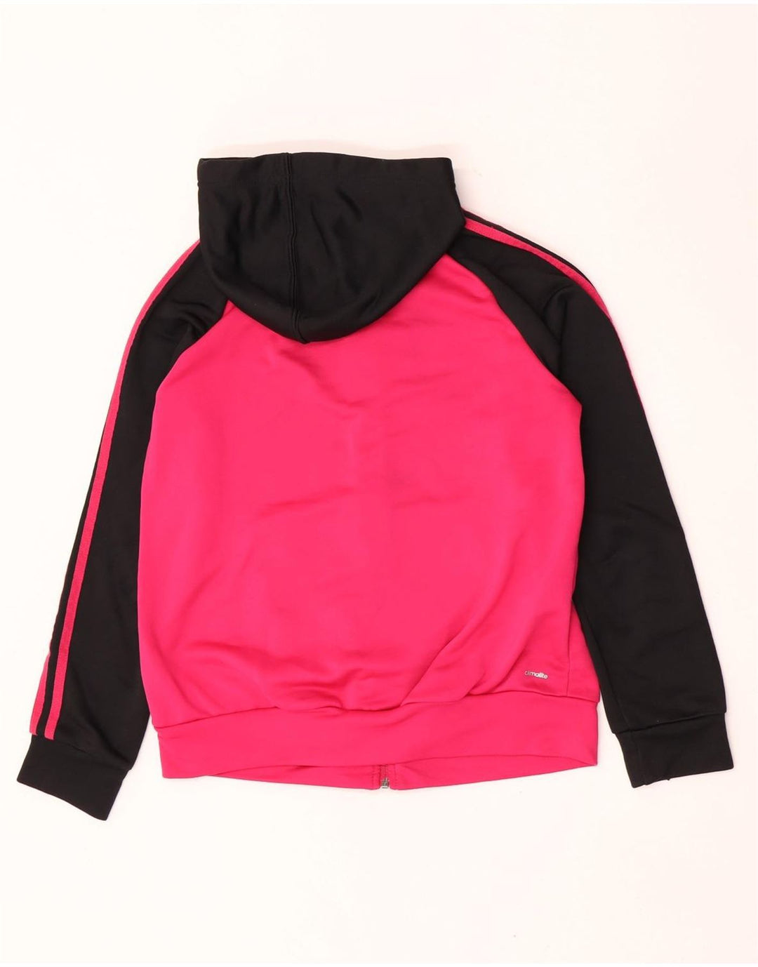 Suéter adidas feminino com capuz e zíper UK 12/14 médio rosa poliéster