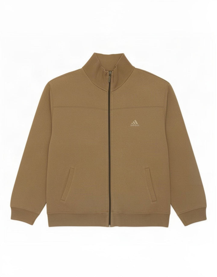 Adidas Mens Treino Top Jaqueta Grande Algodão Cáqui