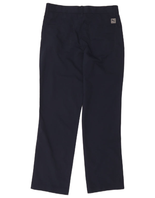 Calça Puma Boys Straight Casual 13-14 Anos Grande W30 L28 Azul Marinho