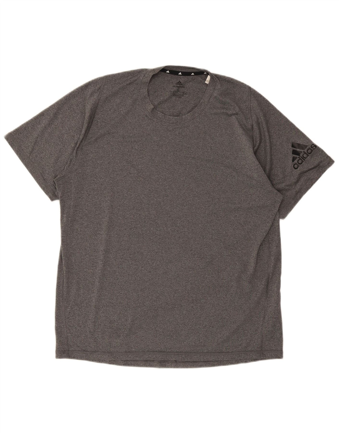 Camiseta masculina ADIDAS Aeroready grande poliéster cinza