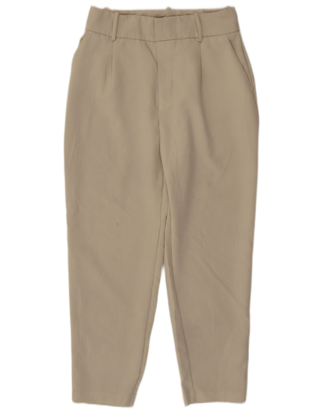 Zara Calça Cônica Feminina Grande W30 L26 Poliéster Bege