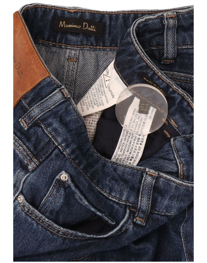 Jeans feminino Massimo Dutti Flared EU 38 Pequeno W28 L34 Azul Marinho Algodão