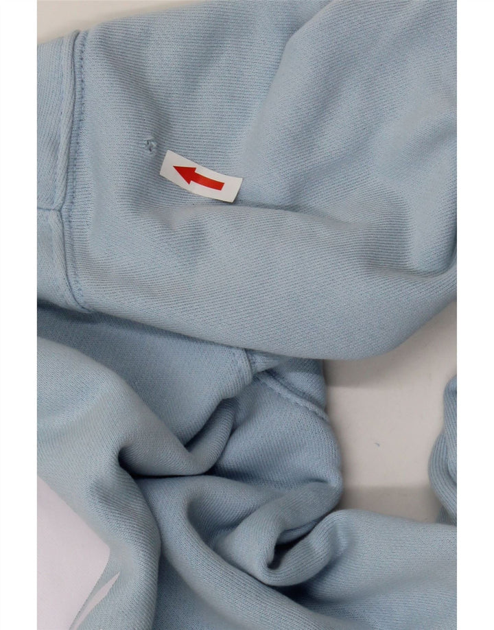 Adidas feminino gráfico oversized moletom jumper reino unido 8 pequeno azul algodão