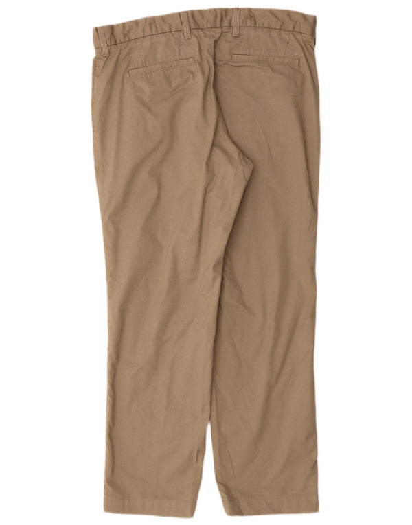 Calça chino reta masculina Marks & Spencer W36 L29 algodão bege