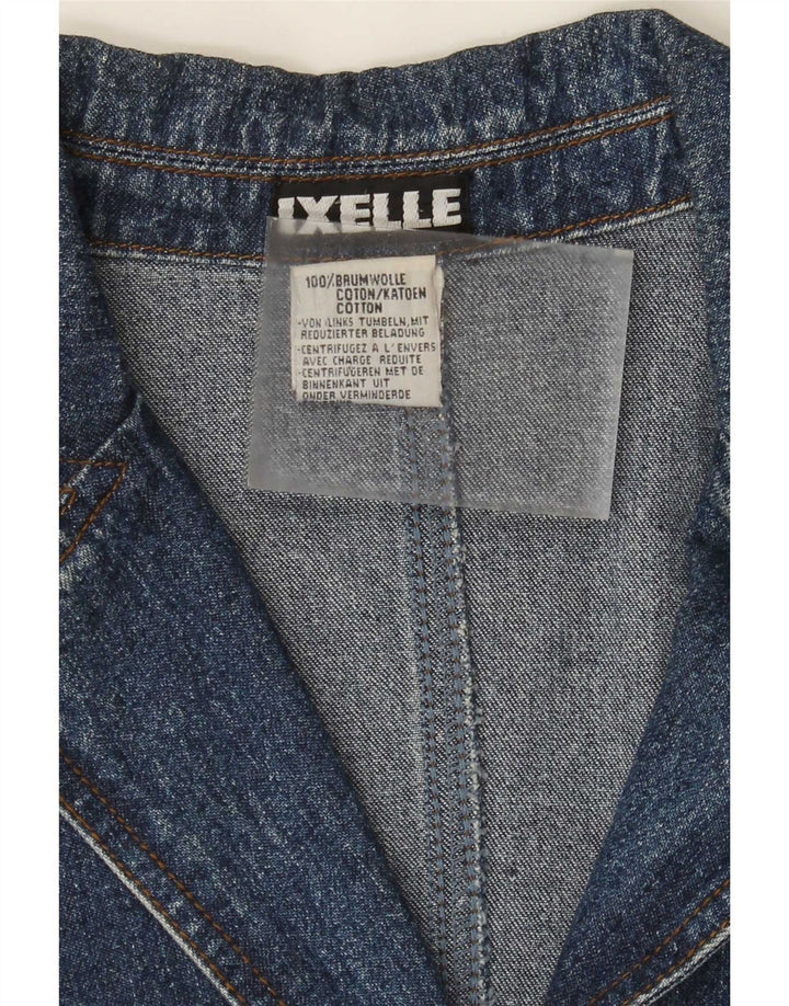 Casaco jeans feminino vintage UK 18 XL algodão azul