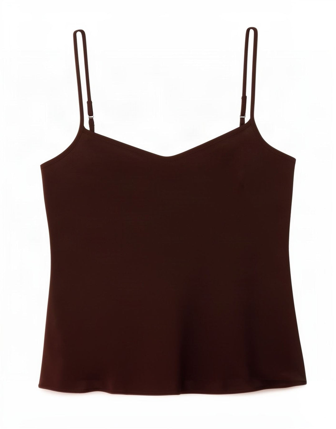 Monsoon Womens See Through Crop Cami Top Reino Unido 12 Seda Marrom Médio