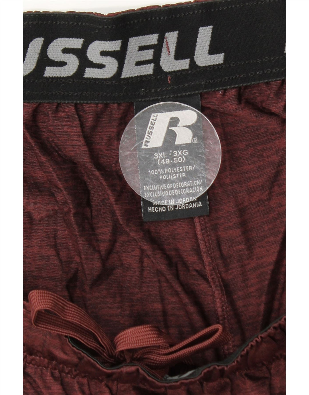 RUSSELL ATLÉTICO Masculino Dri-Power Sport Shorts 3XL Marrom Colourblock