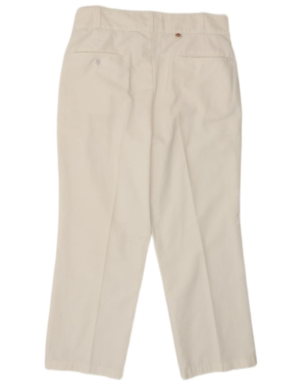 Calças Chino retas masculinas Dickies W34 L28 poliéster branco
