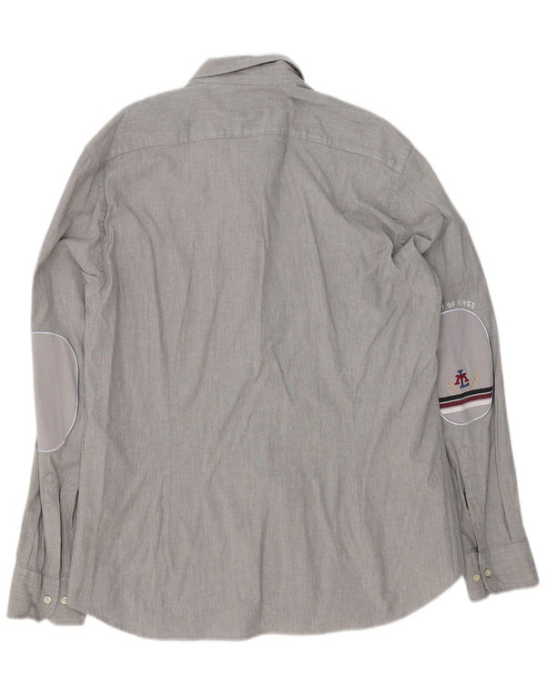 Camisa masculina Slim Fit La Martina 2XL algodão cinza