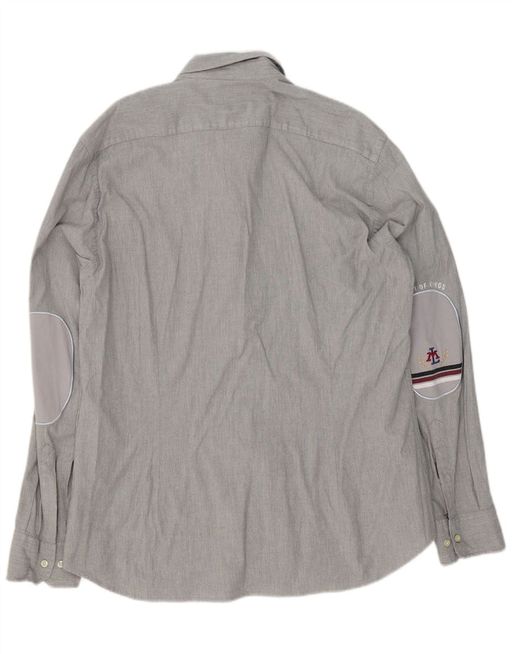 Camisa masculina Slim Fit La Martina 2XL algodão cinza