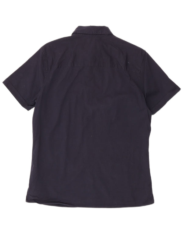 Calvin Klein Jeans masculino manga curta slim fit camisa grande algodão azul marinho