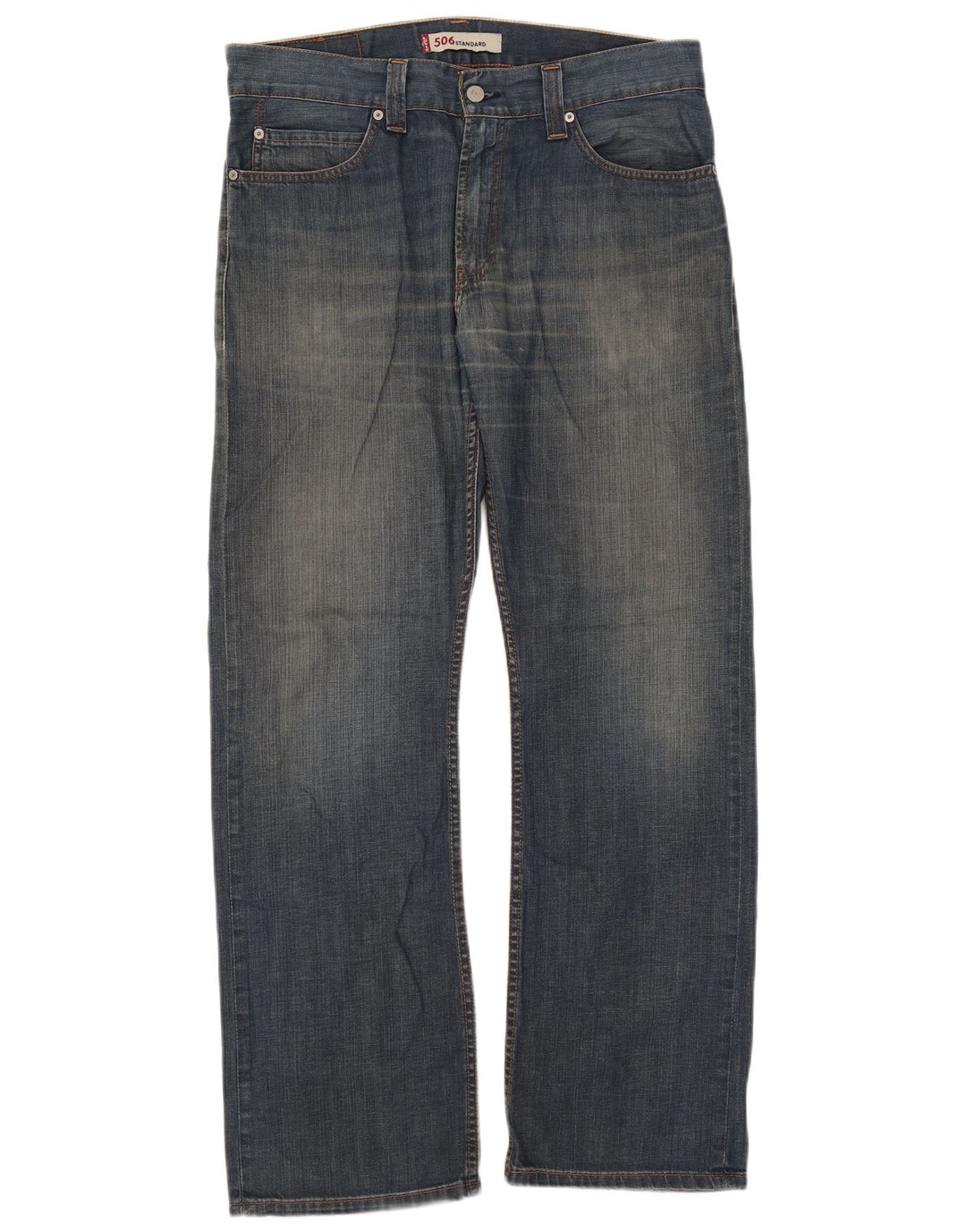 Levi's Masculino 506 Straight Jeans W34 L32 Azul Algodão