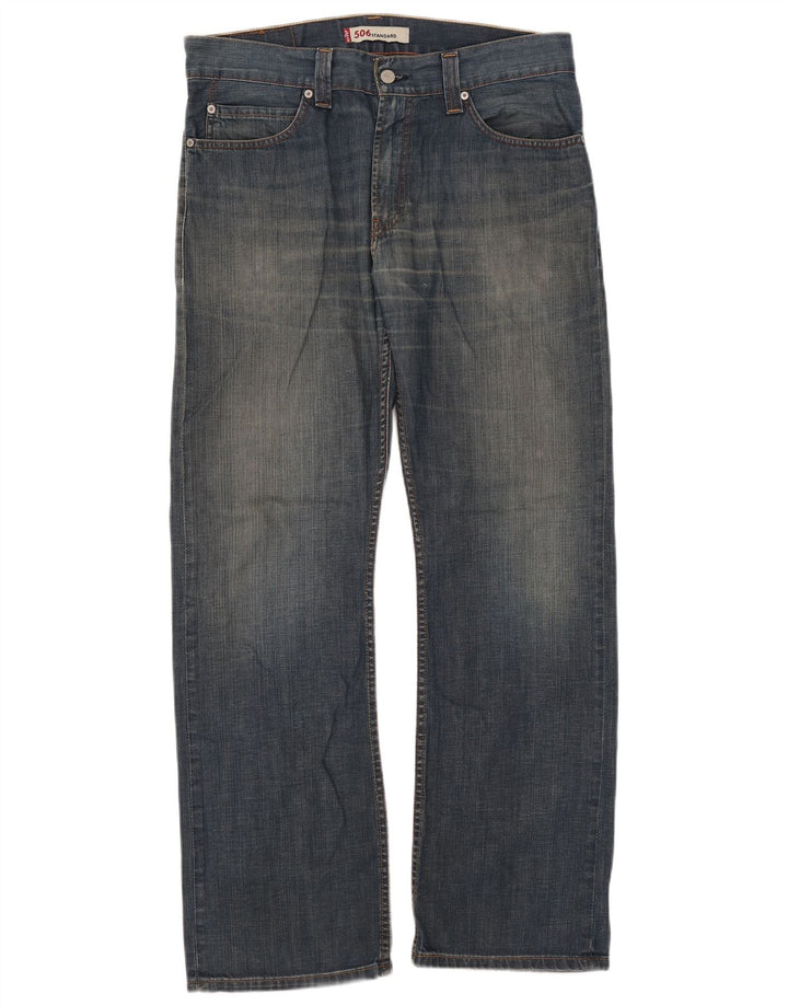 Levi's Masculino 506 Straight Jeans W34 L32 Azul Algodão