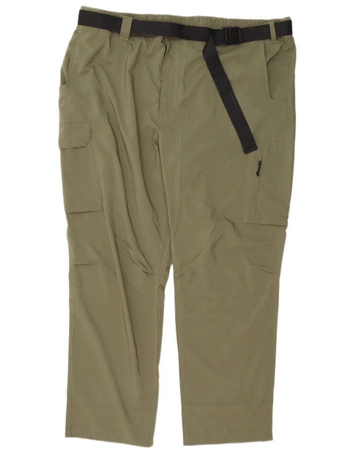 Calça cargo Columbia masculina reta W54 L32 poliéster cáqui