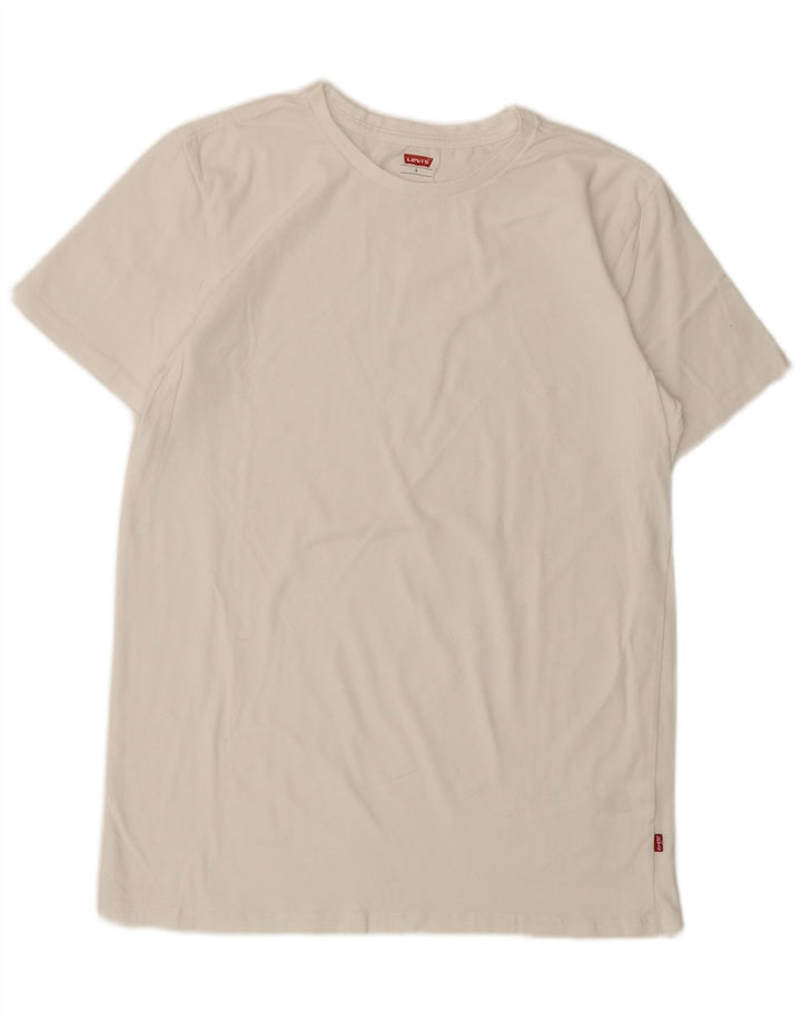 Camiseta masculina Levi's Top grande de algodão branco
