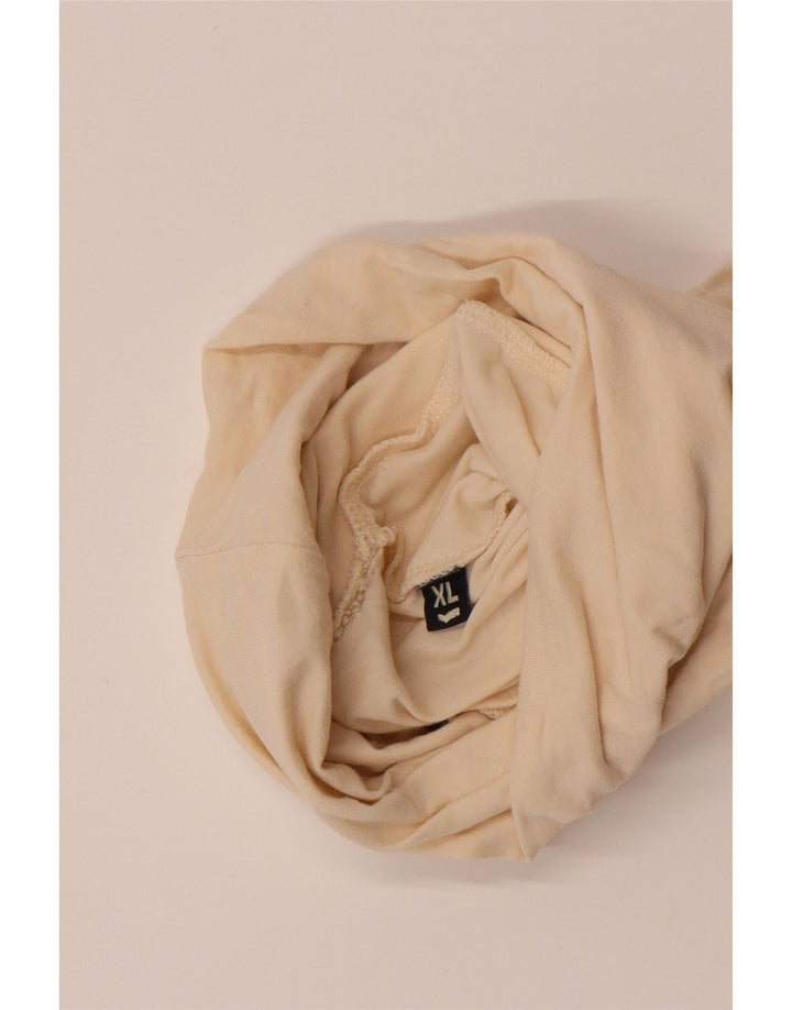 Top feminino GAS manga comprida UK 18 XL algodão branco