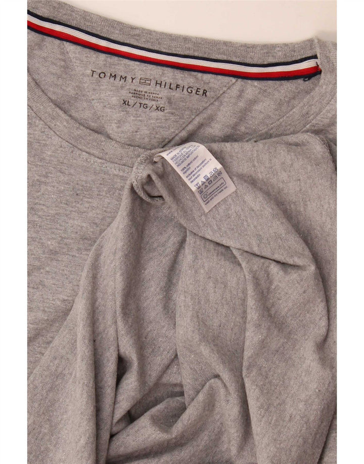 Camiseta masculina Tommy Hilfiger Top XL algodão cinza