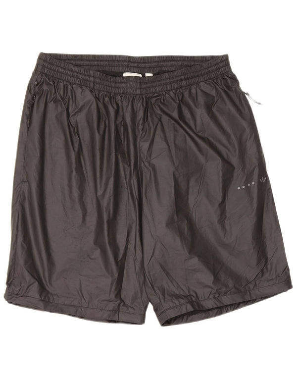 Shorts esportivos masculinos Adidas grande poliéster preto