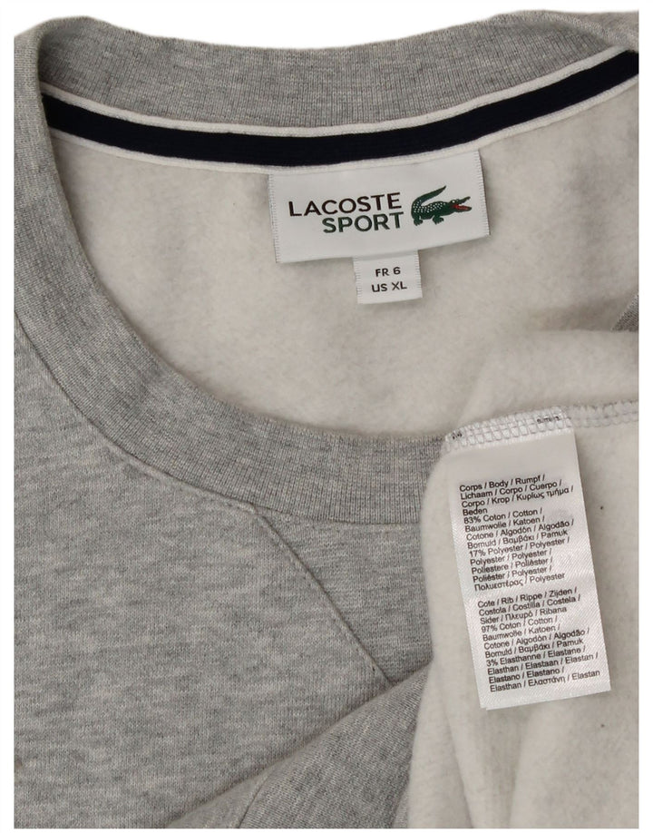 Lacoste moletom masculino tamanho 6 XL cinza algodão