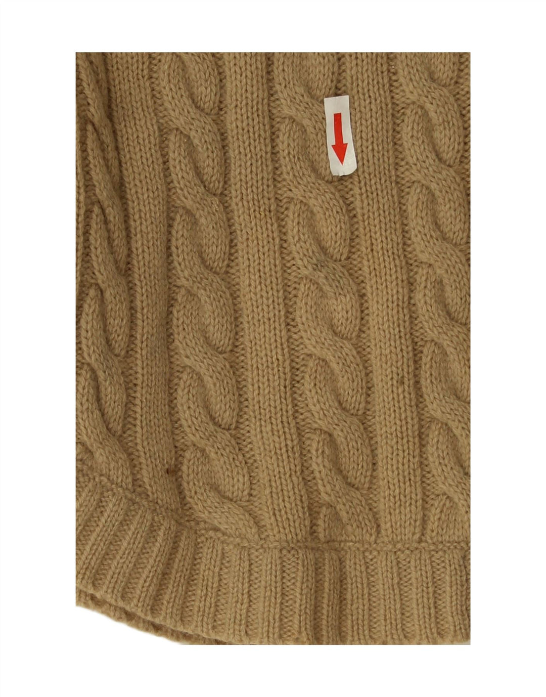 Poncho Jumper feminino Blarney Reino Unido 14 lã de cordeiro bege médio