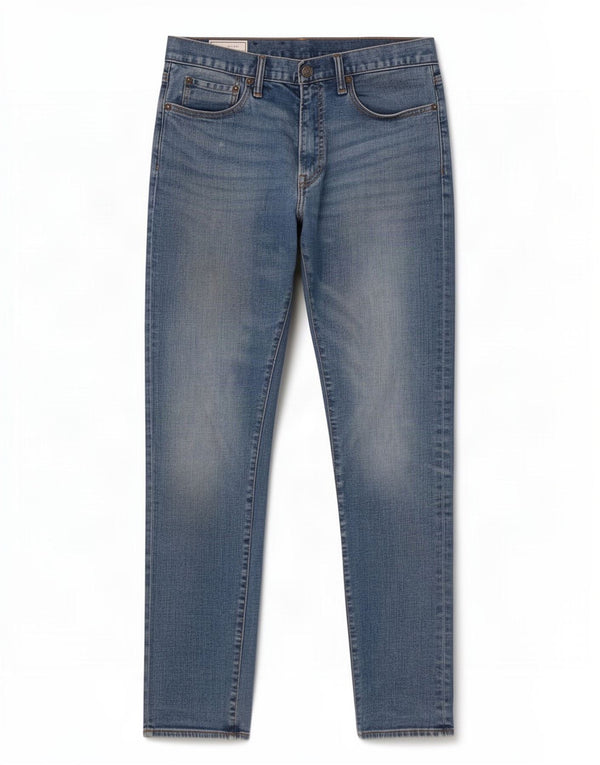 Jeans cônicos masculinos Gap W30 L32 algodão azul