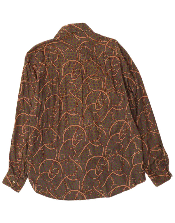 Camisa masculina com estampa abstrata Pizzarotti XL verde