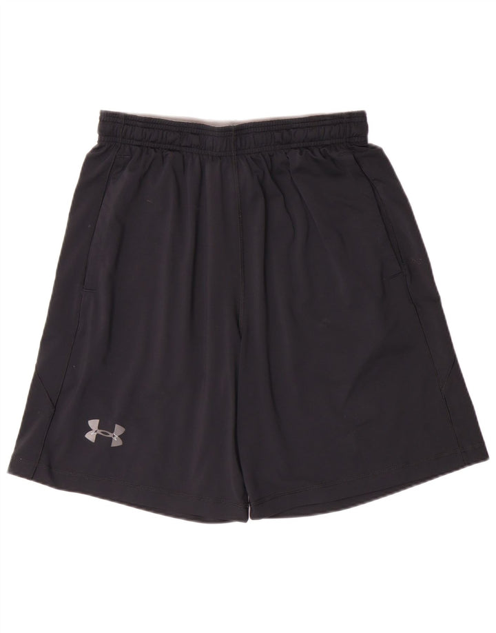 Shorts esportivos masculinos UNDER ARMOUR pequenos esportes pretos de poliéster