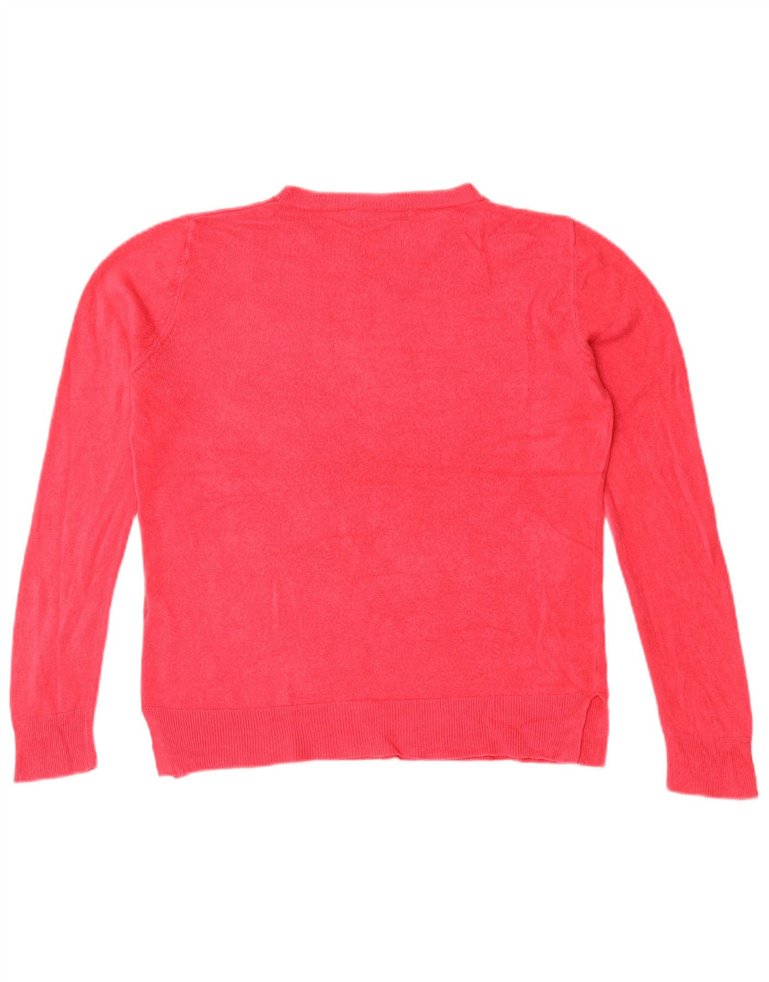 Suéter feminino Marks & Spencer com gola redonda Reino Unido 14 acrílico rosa médio