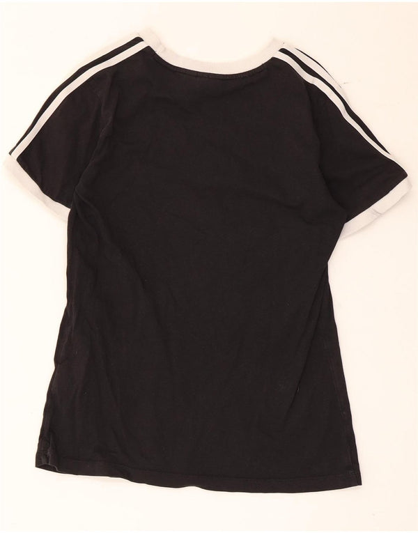 Camiseta feminina Adidas UK 12 médio preto colorblock algodão