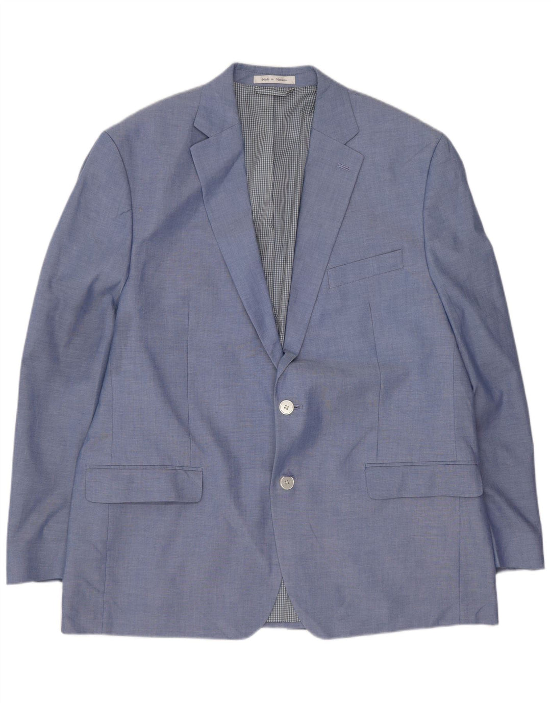Jaqueta blazer masculina de 2 botões CHAPS UK 44 2XL algodão azul