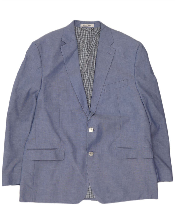 Jaqueta blazer masculina de 2 botões CHAPS UK 44 2XL algodão azul