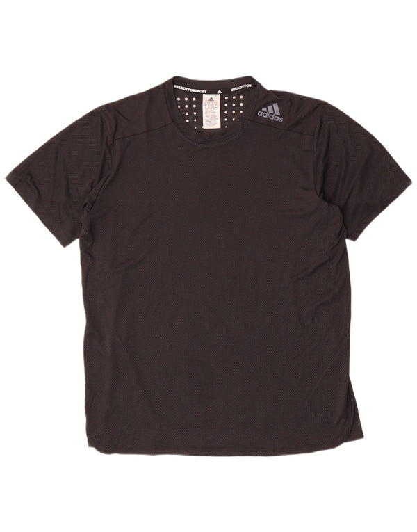 Camiseta masculina Adidas Top XL poliéster manchado preto