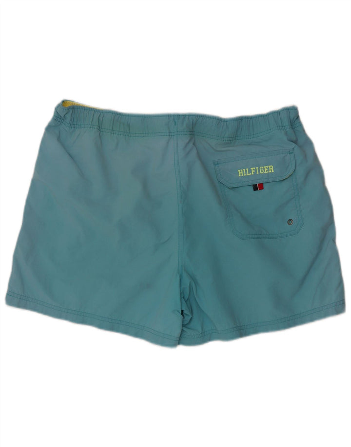 Shorts de natação masculinos Tommy Hilfiger Graphic XL azul nylon