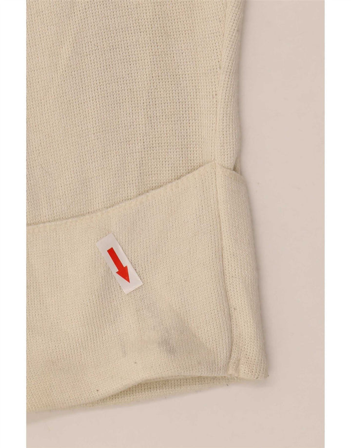 Zara Womens Crop Oversized Top Manga Longa Reino Unido 10 Pequeno Viscose Branca