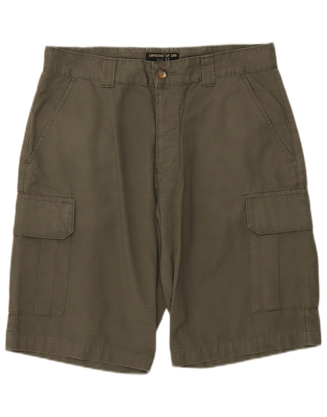 Shorts cargo feminino LEE W33 grande algodão cáqui