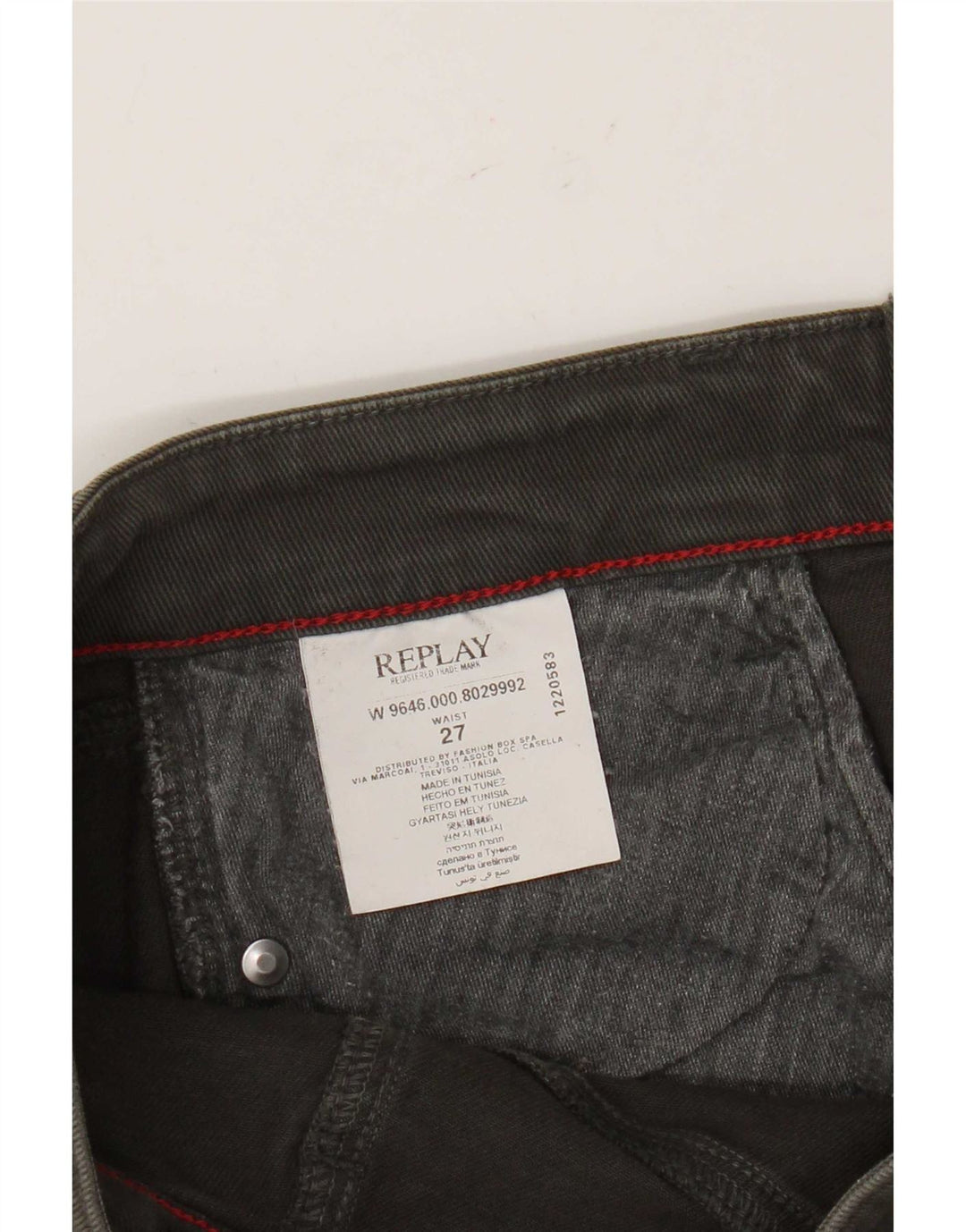 Mini saia jeans feminina Replay W27 pequena algodão cáqui